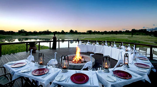 Boma Dining on Deck at Arathusa Safari Lodge, Sabi Sand Game Reserve