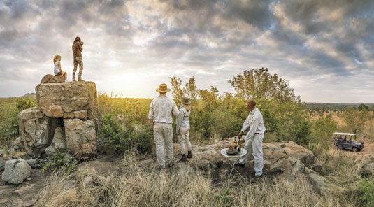 Enjoy Game Drive Sundowners at Dulini Safari Lodge located in the Big 5 Sabi Sand Game Reserve in South Africa