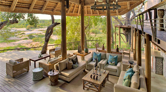 Sabi Sand Leadwood Lodge Deck Lounge Dulini Private Game Reserve Safari Game Lodge Accommodation Bookings