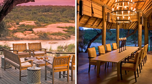 Leadwood Lodge Deck Dining Sabi Sand Dulini Private Game Reserve Safari Game Lodge Accommodation Bookings