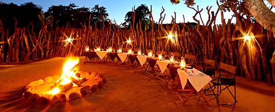 Boma Dining Bush Dinner Nkorho Bush Lodge Sabi Sands Private Game Reserve Kruger National Park Accommodation Booking