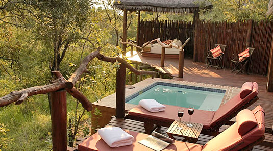 Simbambili Game Lodge Sabi Sands Suite Private Deck plunge pool Luxury Accommodation Sabi Sands Reserve Accommodation bookings