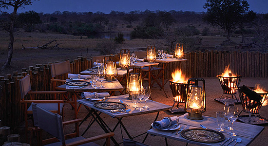 Singita Castleton Camp African Boma Dining Singita Private Game Reserve Exclusive Villa Sabi Sand Game Reserve